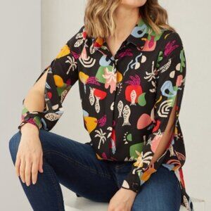 Colorful Patterned Women's Top